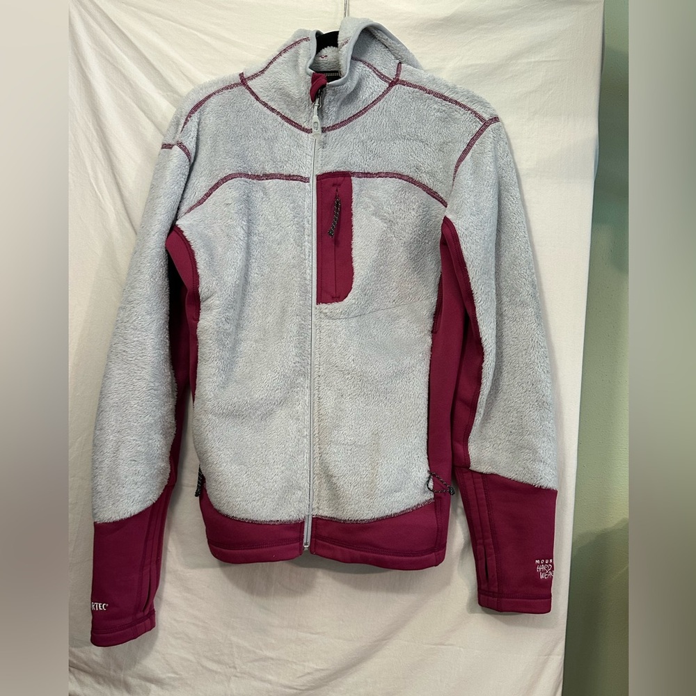 Mountain Hardwear Gray and Pink Fleece Jacket